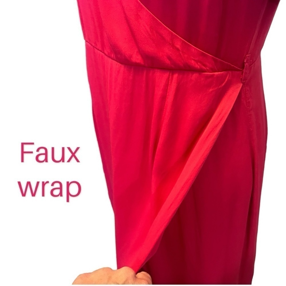 Bardot Leah Satin Off-The-Shoulder Maxi Wrap Dress - Picture 9 of 15